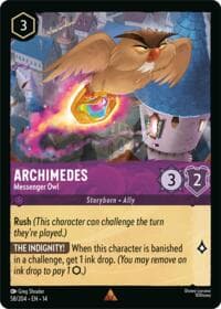 Archimedes - Messenger Owl - Hyperia City - Disney Lorcana card