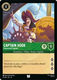 Captain Hook - Concerned Captain - Hyperia City - Disney Lorcana card