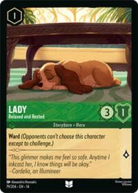 Lady - Relaxed and Rested - Hyperia City - Disney Lorcana card