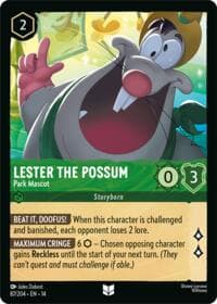 Lester the Possum - Park Mascot - Hyperia City - Disney Lorcana card