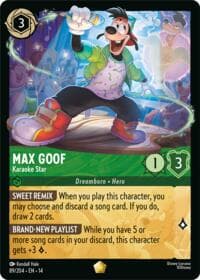 Max Goof - Karaoke Star - Hyperia City - Disney Lorcana card