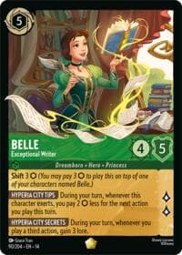 Belle - Exceptional Writer - Hyperia City - Disney Lorcana card