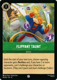 Flippant Taunt - Hyperia City - Disney Lorcana card