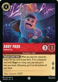 Abby Park - Intense Fan - Hyperia City - Disney Lorcana card