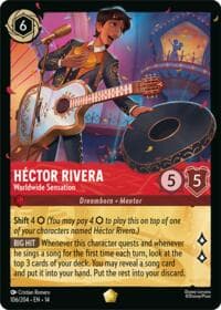 Hector Rivera - Worldwide Sensation - Hyperia City - Disney Lorcana card