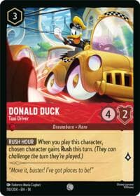 Donald Duck - Taxi Driver - Hyperia City - Disney Lorcana card