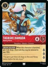 Tadashi Hamada - Making Waves - Hyperia City - Disney Lorcana card