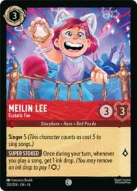Meilin Lee - Ecstatic Fan - Hyperia City - Disney Lorcana card