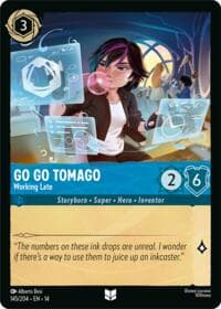 Go Go Tomago - Working Late - Hyperia City - Disney Lorcana card