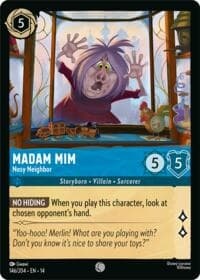Madam Mim - Nosy Neighbor - Hyperia City - Disney Lorcana card