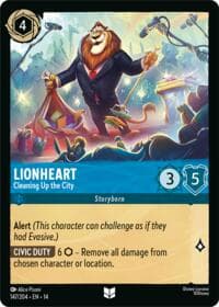 Lionheart - Cleaning Up the City - Hyperia City - Disney Lorcana card