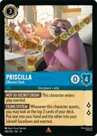 Priscilla - Efficient Clerk - Hyperia City - Disney Lorcana card