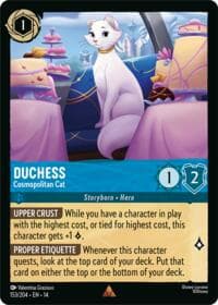 Duchess - Cosmopolitan Cat - Hyperia City - Disney Lorcana card