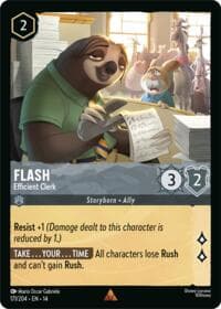 Flash - Efficient Clerk - Hyperia City - Disney Lorcana card