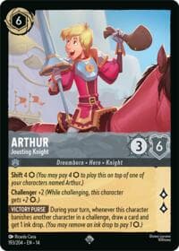 Arthur - Jousting Knight - Hyperia City - Disney Lorcana card