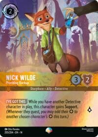Nick Wilde - Providing Backup (Epic) - Hyperia City - Disney Lorcana card