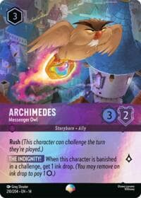 Archimedes - Messenger Owl (Epic) - Hyperia City - Disney Lorcana card