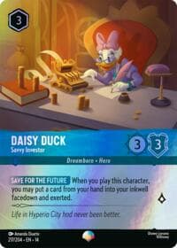 Daisy Duck - Savvy Investor (Epic) - Hyperia City - Disney Lorcana card