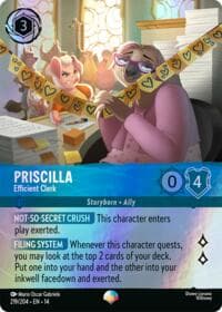 Priscilla - Efficient Clerk (Epic) - Hyperia City - Disney Lorcana card