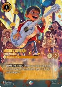 Miguel Rivera - Street Musician (Enchanted) - Hyperia City - Disney Lorcana card