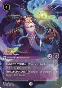 Merlin - Profoundly Curious (Enchanted) - Hyperia City - Disney Lorcana card
