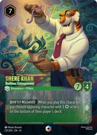 Shere Khan - Ruthless Entrepreneur (Enchanted) - Hyperia City - Disney Lorcana card