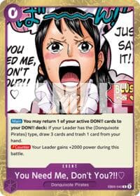 You Need Me, Don't You?!! - Extra Booster: One Piece Heroines Edition Vol. 2 - One Piece Card Game card