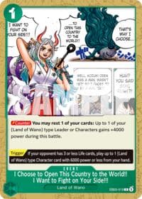 I Choose to Open This Country to the World!! I Want to Fight on Your Side!!! - Extra Booster: One Piece Heroines Edition Vol. 2 - One Piece Card Game card