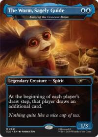 The Worm, Sagely Guide  - Kami of the Crescent Moon - Secret Lair Drop Series - Magic: The Gathering card