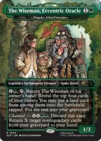 The Wiseman, Eccentric Oracle - Shigeki, Jukai Visionary - Secret Lair Drop Series - Magic: The Gathering card