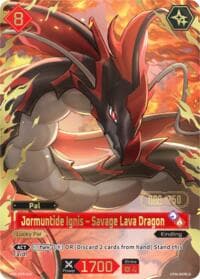 Jormuntide Ignis - Savage Lava Dragon - EPR-010 (Serial Numbered) - Palworld Promo Cards - Palworld OFFICIAL CARD GAME card