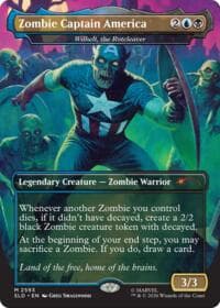 Zombie Captain America - Wilhelt, the Rotcleaver - Secret Lair Drop Series - Magic: The Gathering card