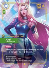 Ahri, Confident (K/DA Special Art Card) - Radiance - Riftbound: League of Legends Trading Card Game card