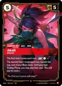 Akali, Brash - Radiance - Riftbound: League of Legends Trading Card Game card