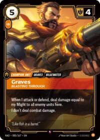 Graves, Blasting Through - Radiance - Riftbound: League of Legends Trading Card Game card