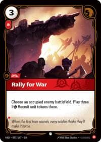 Rally for War - Radiance - Riftbound: League of Legends Trading Card Game card