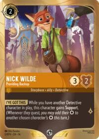 Nick Wilde - Providing Backup - Disney Lorcana Promo Cards - Disney Lorcana card