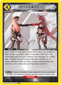 SUCCESSION - UP01BT: GODDESS OF VICTORY: NIKKE Precious Booster - Union Arena card