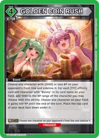 GOLDEN COIN RUSH - UP01BT: GODDESS OF VICTORY: NIKKE Precious Booster - Union Arena card