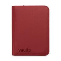 Vault X Zip Binder Exo-Tec - Metallic Red 4 Pocket - Vault X Card Binders - Storage Albums card