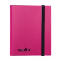 Vault X Strap Binder Standard - Pink 4 Pocket - Vault X Card Binders - Storage Albums card