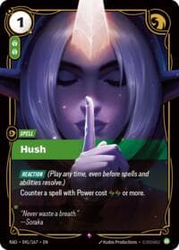 Hush - Radiance - Riftbound: League of Legends Trading Card Game card