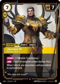 Jarvan IV, Royal Heir - Radiance - Riftbound: League of Legends Trading Card Game card