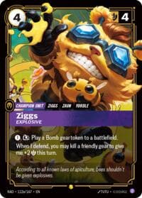 Ziggs, Explosive (Alternate Art) - Radiance - Riftbound: League of Legends Trading Card Game card