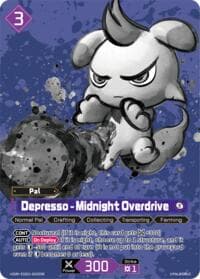 Depresso - Midnight Overdrive (OSR) - Sleeve and Card Set Vol. 1 - Palworld OFFICIAL CARD GAME card