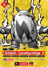 Grizzbolt - Cascading Voltage (OSR) - Sleeve and Card Set Vol. 1 - Palworld OFFICIAL CARD GAME card