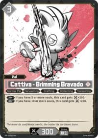 Cattiva - Brimming Bravado - Sleeve and Card Set Vol. 1 - Palworld OFFICIAL CARD GAME card