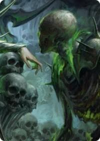 Malice, Domina of the Dead // Levia, Shadowborn Abomination Double Sided Art Card (Middle Right) - GEM Pack 6 - Flesh and Blood TCG card