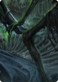 Malice, Domina of the Dead // Levia, Shadowborn Abomination Double Sided Art Card (Bottom Right) - GEM Pack 6 - Flesh and Blood TCG card