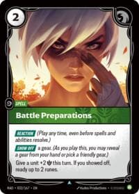 Battle Preparations - Radiance - Riftbound: League of Legends Trading Card Game card